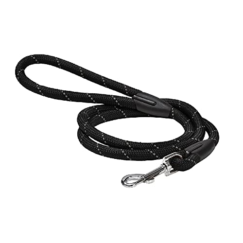 Bobby Walk – Schlauchförmige Hundeleine, Trainingshundeleine, strapazierfähiges Nylon, 3 Längen, Schwarz, 180 x 1,2 cm von Bobby