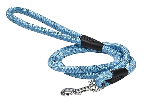 Bobby Walk – Schlauchförmige Hundeleine, Trainingshundeleine mit Karabiner, strapazierfähiges Nylon, Blau, 124 x 1,2 cm von Bobby