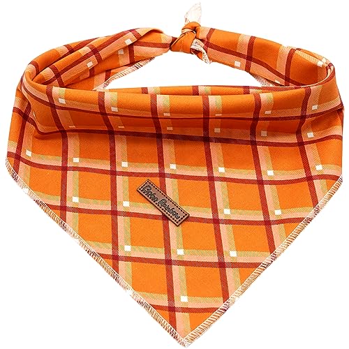 Bobo Rainbow Herbst Hund Bandana, 1 Stück Halloween Hund Schal Bandanas Lätzchen Schal Haustier Halstuch Waschbar Baumwolle Quadratisch Hundeschals für kleine, mittelgroße und große Hunde von Bobo Rainbow