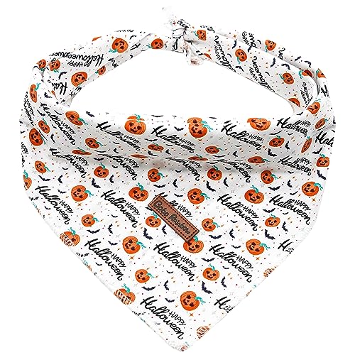 Bobo Rainbow Herbst Hund Bandana, 1 Stück Halloween Hund Schal Bandanas Lätzchen Schal Haustier Halstuch Waschbar Baumwolle Quadratisch Hundeschals für kleine, mittelgroße und große Hunde von Bobo Rainbow