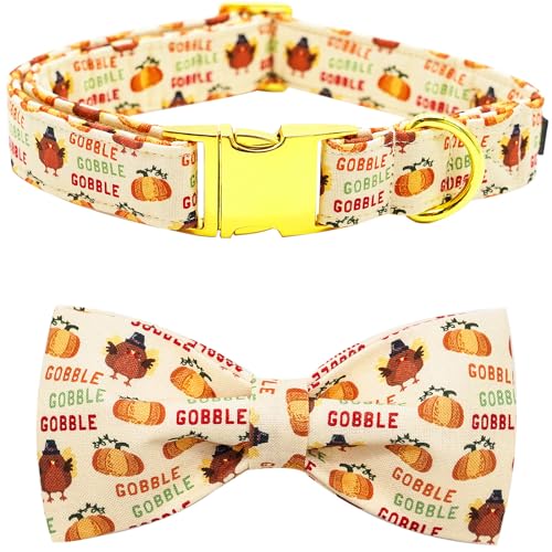 Bobo Rainbow Hundehalsband – Thanksgiving-Truthahn-Haustierhalsband mit verstellbarer Schleife für große Hunde von Bobo Rainbow