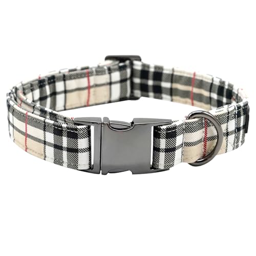 Bobo Rainbow Hundehalsband, kariert, strapazierfähig, Metall, niedliches Hundehalsband für Mädchen und Jungen, verstellbares Hundehalsband für kleine Hunde von Bobo Rainbow