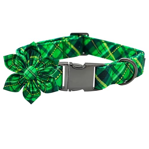 Bobo Rainbow Hundehalsband - St. Patrick's Day Hundehalsband mit Blume für Hunde Blumen verstellbar Hundehalsband Mädchen Haustier Geschenk Hundehalsband für mittelgroße, kleine, große Hunde von Bobo Rainbow