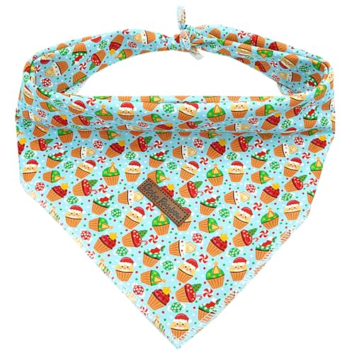 Bobo Rainbow Hundehalstuch, 1 x Weihnachtsmann-Druck, Hundehalstuch, Weihnachtsbandana, Lätzchen, Schal, quadratisch, niedliches Hundehalstuch, weiches Hundehalstuch, Haustierhalstücher für kleine, von Bobo Rainbow