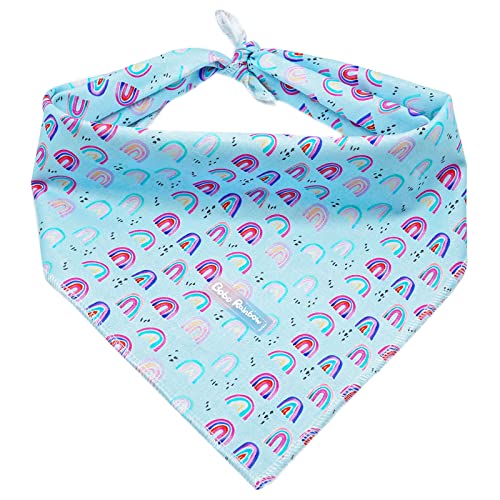 Bobo Rainbow Hundehalstuch – 1 Stück Hunde-Geburtstagsgeschenk Bandanas Sommer Hund Lätzchen Schal Damen oder Herren verstellbares Zubehör für kleine bis große Hunde Katzen Welpen von Bobo Rainbow