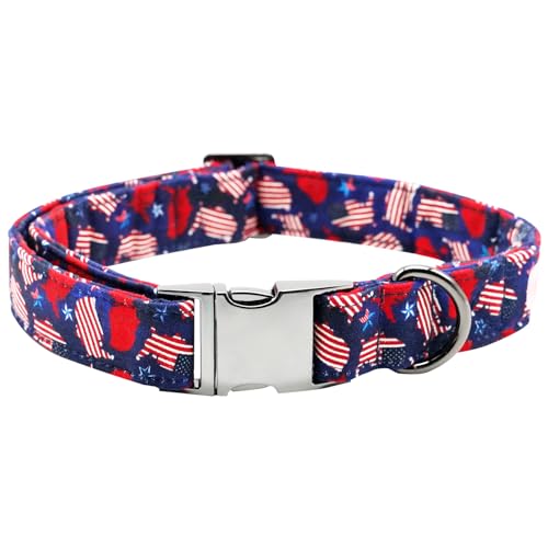 Bobo Rainbow Independence Day Hundehalsband, Haustierhalsband, Sommer-Hundehalsband, langlebiges Metall, Haustierhalsband, für Hunde, Jungen, Hundehalsbänder, verstellbar, für kleine, mittelgroße und von Bobo Rainbow