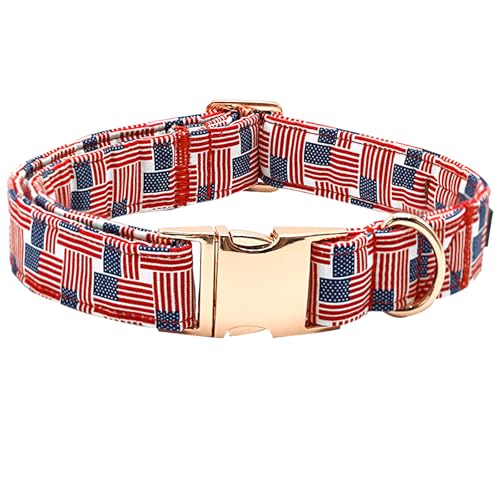 Bobo Rainbow Independence Day Hundehalsband, Haustierhalsband, Sommer-Hundehalsband, langlebiges Metall, Haustierhalsband, für Mädchen, Jungen, Hundehalsbänder, verstellbar, für kleine, mittelgroße von Bobo Rainbow