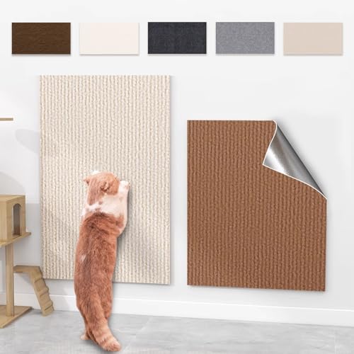 Kratzmatte Selbstklebend Katze Kratzbrett Kratzwand DIY Kratzteppich Katzenkratzer Kleber Möbelschutz für Sofa Wand Katzen (Beige, 30x100cm) von Bobomon