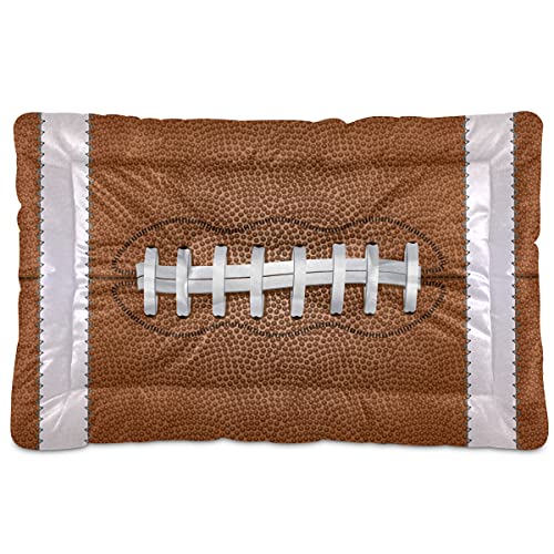 American Football Haustierbett-Matte, Fußball, Hund, Katze, Hundebett, 45,7 x 61 cm, Kissen für mittelgroße und kleine Welpen von Boccsty