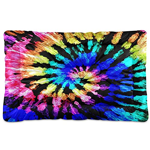 Batikmuster Haustierbett Matte Hippie Boho Hund Katze Käfig Matte Hundebett 24 x 36 Haustier Kissen Kissen Pad für mittlere kleine Welpen schlafen von Boccsty