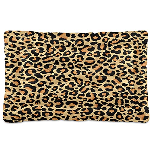 Boccsty Haustierbett, Leopardenhaut, Tier, Tiger, Löwe, Hund, Katze, Käfigmatte, Hundebett, 45,7 x 61 cm, Haustierkissen, Kissen für mittelgroße und kleine Welpen von Boccsty