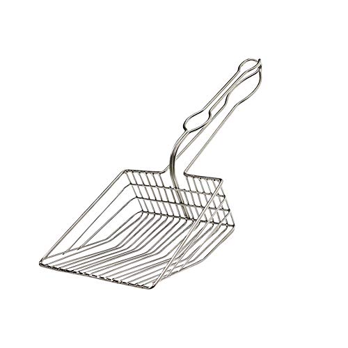 Bodhi200 Katzenstreuschaufel, Metallhohlschaufel Reinigungswerkzeug für Katzenkästen Easy Clean Deep Shovel Silber von Bodhi200