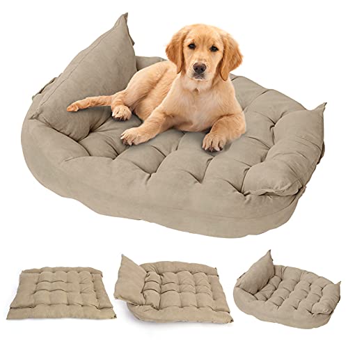 Bodhi2000 3-in-1-Hundebett, Hundebett Mit Variabler Form, Weiches Haustier-Schlafsofa, Multifunktionales Katzenbett Und Hundebett, Maschinenwaschbare Haustiermatte XL von Bodhi2000