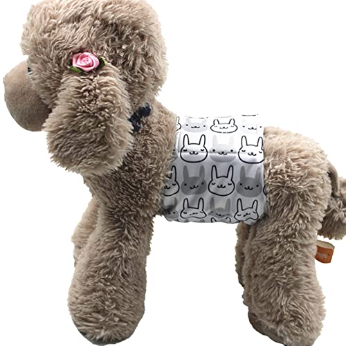 Bodhi2000 Doggie Diaper Wiederverwendbare Bauchbänder für Haustiere, auslaufsicher, Grau, Größe L von Bodhi2000