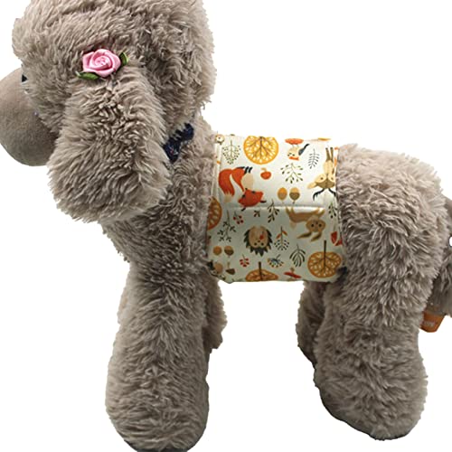 Bodhi2000 Doggie Diaper Wiederverwendbare Bauchbänder für Haustiere, auslaufsicher, Größe M, Gelb von Bodhi2000