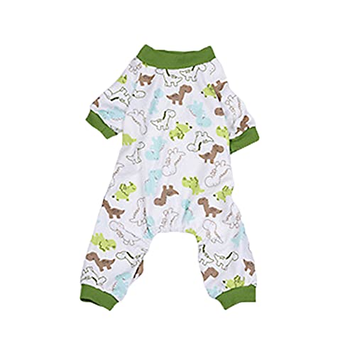 Bodhi2000 Haustier Kleidung Cartoon gedruckt Hund Jumpsuit Welpen Katze Pullover Welpen Outfit Für kleine Hund Katzen Sommer Kleidung Dinosaurier XL. von Bodhi2000