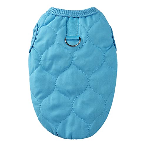 Bodhi2000 Haustierkleidung, Welpenmantel, Hundekleidung, Haustierjacke, einfarbig, hautfreundlich, warm, Haustier-Weste, Outfit, für Freizeit, Blau S von Bodhi2000