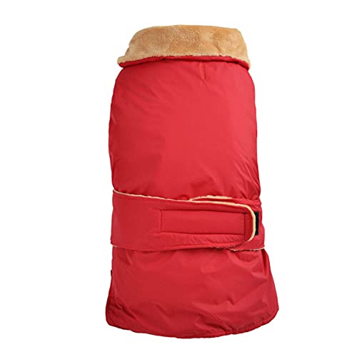 Bodhi2000 Haustierkleidung, Welpenmantel, Hundekleidung Hundejacke Wasserdicht Coole Baumwolle Hautfreundliche Big Dog Weste Haustier Kleidung für Winter - Rot XL von Bodhi2000