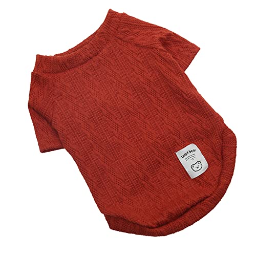 Bodhi2000 Haustierpullover für Welpen, Hunde, Winter, zweibeinig, hält Wärme, einfarbig, Rot, Größe XL von Bodhi2000