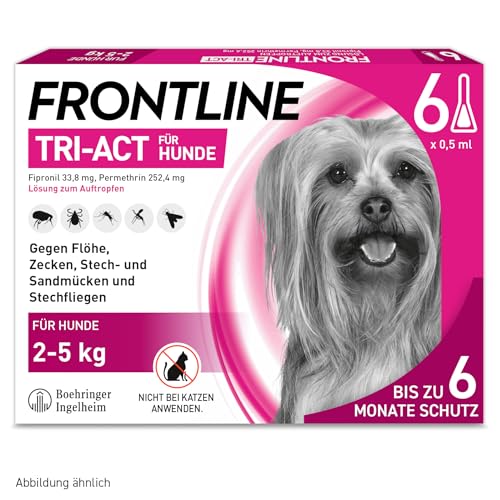 FRONTLINE Tri-Act Lsg.z.Auftropfen f.Hunde 2-5 kg 6 St von IKIMI