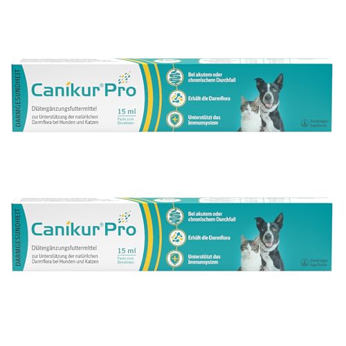 Boehringer Ingelheim Canikur Paste | Doppelpack | 2 x 15 ml | Diät-Ergänzungsfuttermittel für Hunde und Katzen | Kann dabei helfen die natürliche Darmflora zu unterstützen von Boehringer Ingelheim