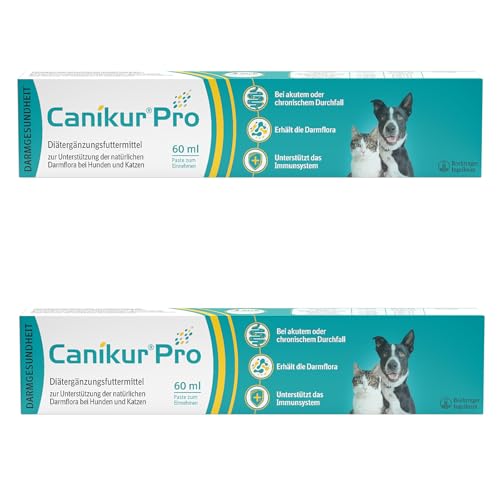 Boehringer Ingelheim Canikur Paste | Doppelpack | 2 x 60 ml | Diät-Ergänzungsfuttermittel für Hunde und Katzen | Kann dabei helfen die natürliche Darmflora zu unterstützen von Boehringer Ingelheim