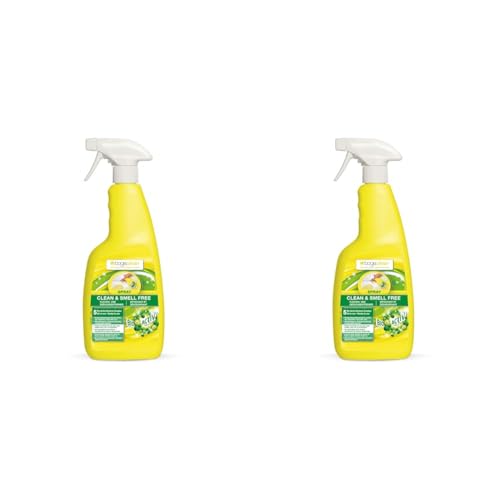 Bogaclean Clean & Smell Free Spray - Geruchsentferner & Fleckenentferner - 750 ml - Mikrobiologischer Geruchsneutralisierer & Enzymreiniger (Packung mit 2) von Bogaclean