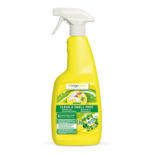 Bogaclean Clean & Smell Free Spray - Geruchsentferner & Fleckenentferner - 750 ml - Mikrobiologischer Geruchsneutralisierer & Enzymreiniger von Bogadent