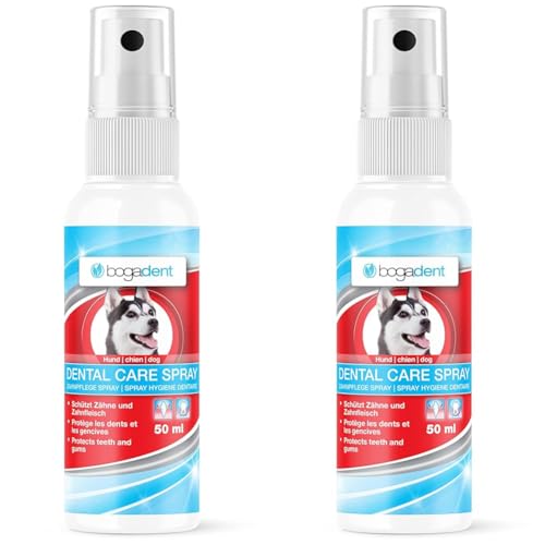 Bogadent DENTAL Care Spray - Dentalspray für Hunde - Spray für Hunde Zahnpflege - Zahnpflege Hund Spray gegen Zahnstein & Mundgeruch (Packung mit 2) von Bogadent