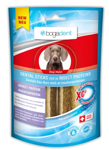 bogar, Bogadent Dental Sticks Hund, Proteinreiche Hundesnacks, Beugt Zahnstein und Zahnfleischreizungen vor, Zahnpflege für Hunde, Hundezubehör, 50 g 4 Stück von Bogadent