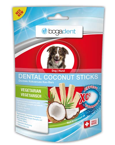 bogar, Bogadent Dental Coconut, Dental Sticks Hund, Hundesnacks mit Kokosnuss, Beugt Plaque und Zahnstein vor, Zahnpflege für Hunde, Stärkt das Fell, Hundezubehör, 50 g von Bogadent