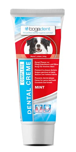 Bogadent Dental Creme Complete - Hundezahnpasta gegen Zahnstein - Hunde Zahncreme ohne Fluorid & Xylit - Hunde Zahnpasta mit zuckerspaltendem Enzym - 75ml von Bogadent