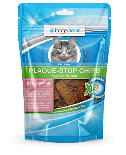 bogar, Bogadent Dental Sticks für Katzen, Zahnstocher Katzen-Zahnpflege, Katzensnacks zur Zahnsteinvorbeugung, Chips für Katzen, Mit Fisch, Fleisch, Früchten und Mineralien, Katzenzubehör, 50 g von Bogadent