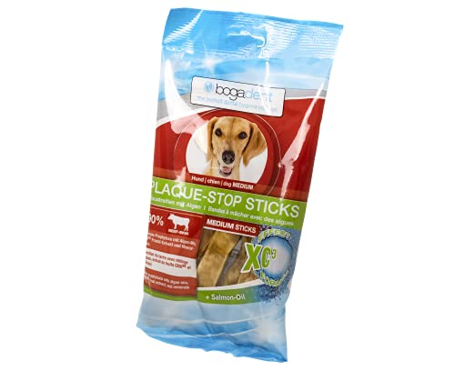 bogar, Bogadent Plaque-Stop Sticks, Zahnpflege für Hunde, Hundezubehör für mittelgroße Hunde, Dental Sticks Hund, Hundesnack mit Algen, Fisch, Fleisch, Früchten und Mineralien, 100 g von Bogadent