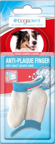 bogar, Bogadent Anti-Plaque Finger, Zahnbürste Hund, Patentierte Silberionen-Technologie, Fingerförmige Hundezahnbürste, Zahnsteinentferner Hund, Hundezubehör, 2 Stück von Bogadent