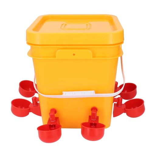 Automatisches Hähnchentränke-Set, selbstnachfüllender Geflügelwasserspender mit geringem Verschütten für Hähnchen, Vögel, Enten, Gänse, Truthähne, aus stabilem PP-Kunststoff, (Bognajiniqsngd-12) von Bognajin