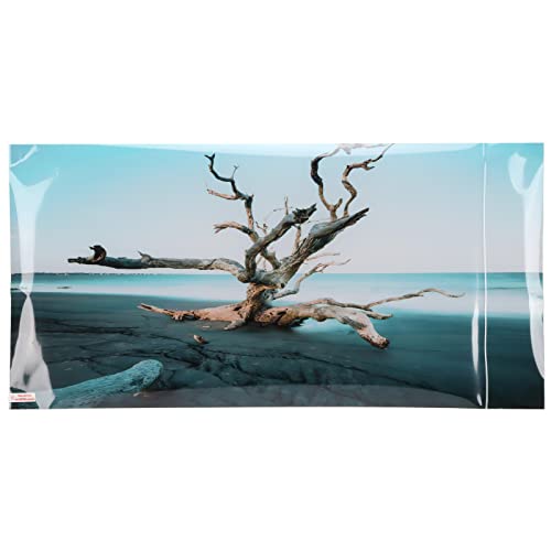 Bognajin Aquarium-Hintergrund-Dekoration, 3D-PVC-Selbstklebende Aquarium-Tapete, Himmel verwelkter Baum-Design, wasserdicht und Nicht klebend, einfach anzubringen für lebendige (122 * 50CM) von Bognajin