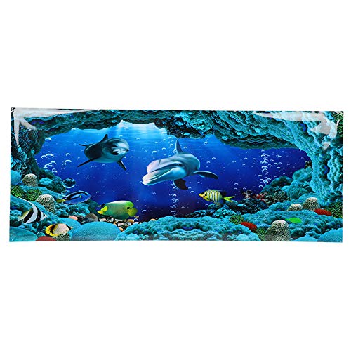 Bognajin Aquarium-dekorativer PVC-Aufkleber, Aquarium-Hintergrundmalerei, Meereswelt-Thema, hohe Transparenz, wasserdicht und mit 4 Größenoptionen (61 * 30cm) von Bognajin