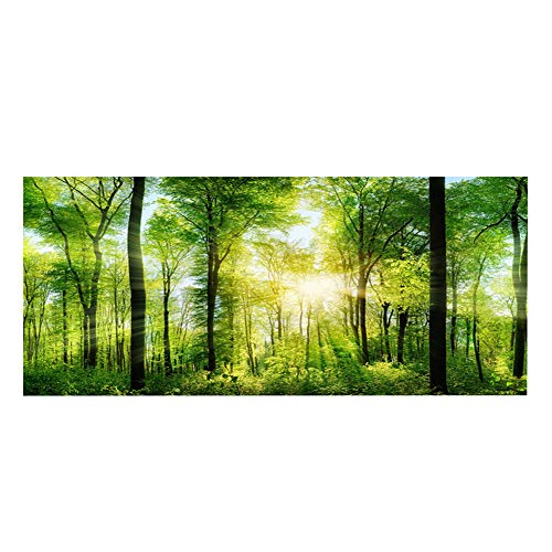 Bognajin Selbstklebendes Waldposter mit 3D-Effekt, wasserdichtes PVC-Material, leicht abzuziehen und aufzukleben, Waldmuster für die Dekoration von Aquarien (122 * 46cm) von Bognajin