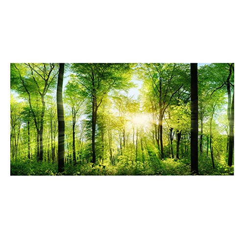 Bognajin Selbstklebendes Waldposter mit 3D-Effekt, wasserdichtes PVC-Material, leicht abzuziehen und aufzukleben, Waldmuster für die Dekoration von Aquarien (122 * 50cm) von Bognajin