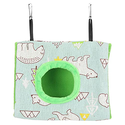 Bognajin Warme Vogelhaus-Plüsch-Flauschige Hängehängematte, dreieckiges Hängemattenbett für Hamstervögel, einfach aufzuhängen, weiches Bibermaterial, leicht und waschbar (M(59cm / 23.2in Long)) von Bognajin