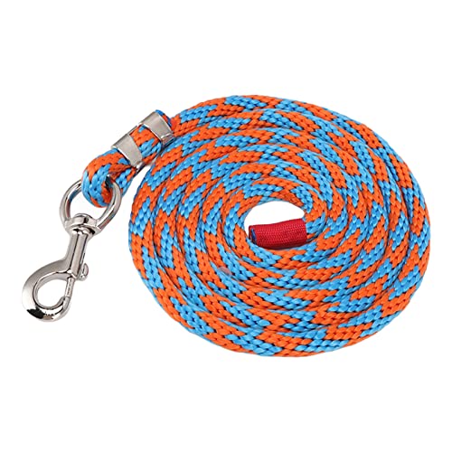 Robuste Nylon-Pferdeleine, zugfestes Pferdeseil mit Legierungshaken, 6,6 Fuß lang für das Pferdetraining und das Führen von Haustieren (Blue Orange) von Bognajin