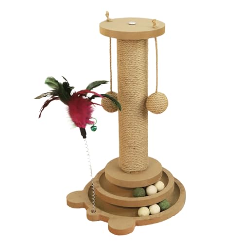 Bohany Hochwertiger Kratzbaum Für Katzen - 4-in-1 Kratzbrett Aus Sisal,Interaktive Vertikale Aktivitätsstation Mit 2 Sisal Bällen Und Kugelbahn Multifunktionale Katzenspielzeuge Zum Möbelschutz Bohany Hochwertiger Kratzbaum Für Katzen - 4-in-1 Kratzbrett Aus Sisal,Interaktive Vertikale Aktivitätsstation Mit 2 Sisal Bällen Und Kugelbahn Multifunktionale Katzenspielzeuge Zum Möbelschutz von Bohany