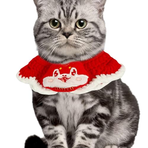 Bohany Hundeschal-Bandana, gestricktes Hundehalsband - Jahr der Schlange 2025 Haustier Katze Stricken Bandana Halsband | Weiches Haustier-Hundehalsband, Urlaubs-Haustier-Schalhalsband für Neujahr, von Bohany