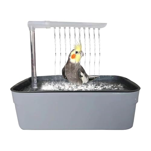 Bohany Papageienbadewanne, Vogelbadewanne | Automatische kleine Vogeldusche,USB betriebene Lovebirds Bath Fountain, Haustierkäfigzubehör für Innenräume von Bohany