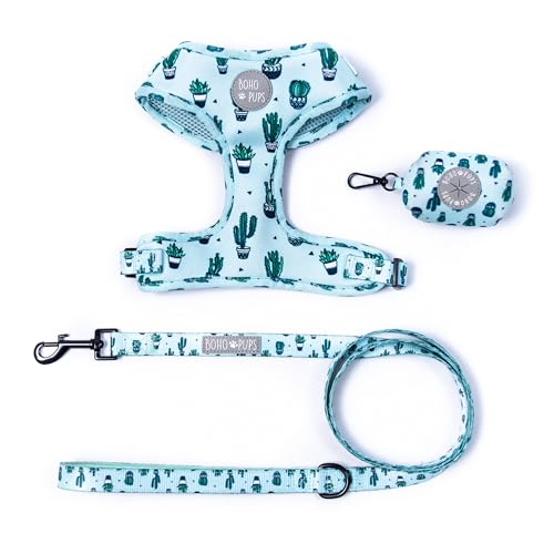 BohoPups Boho Pups – Hundeleine & Geschirr Sets – Vielzahl von kreativen Designs – Hundegeschirr mit D-Ring auf der Rückseite – strapazierfähige Hundehalsbänder, Geschirre & Leinen – mit sicherer von BohoPups