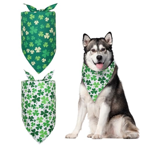 Bohue St. Patrick's Day Hundehalstücher, Glückskleeblatt-Halstuch, grünes Kleeblatt, Haustier-Lätzchen, Haustier-Lätzchen, Haustier-Lätzchen, Haustier-Lätzchen, Urlaub, Schal, St. von Bohue