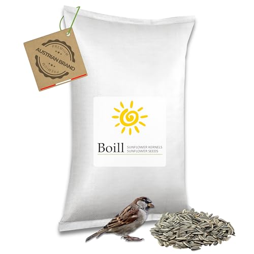 Boill/Sonnenblumenkerne 100% gestreift 25 kg - Vogelfutter direkt vom Hersteller, Wildvögel Garten Futter Neue Ernte 2024 ganzjahresfutter fettfutter 25000 g von Boill