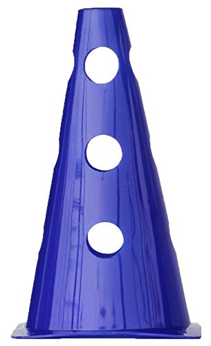 Boje Sport Mehrzweckkegel mit Loch, 23 cm, Farbe blau für Agility Hundesport, Koordinationstraining, Ausdauertraining und Sprinttraining mit ihrem Vierbeiner von Boje Sport