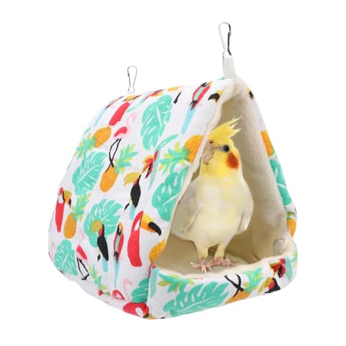 Bollisate Winter-Hängemattennest für Vögel, warme Baumwolle, nistende Vögel, Hängemattenhaus, Lovebirds Käfigdekoration, Haustier-Lebensraum für Tierliebhaber für Nymphensittiche, Wellensittiche, von Bollisate